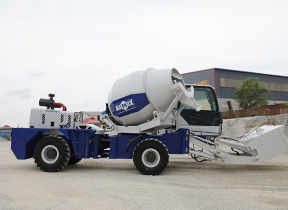 self loading concrete mixer 