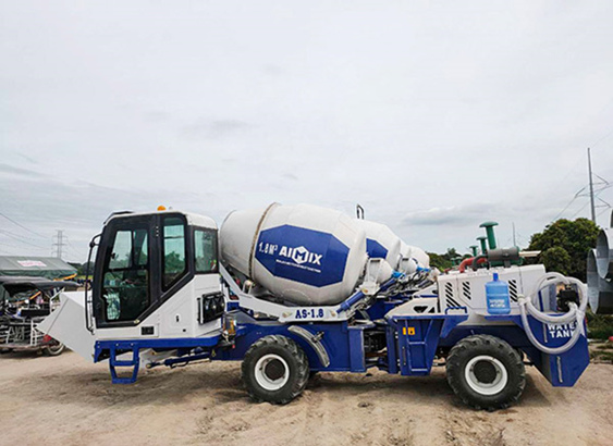 self loading concrete mixer