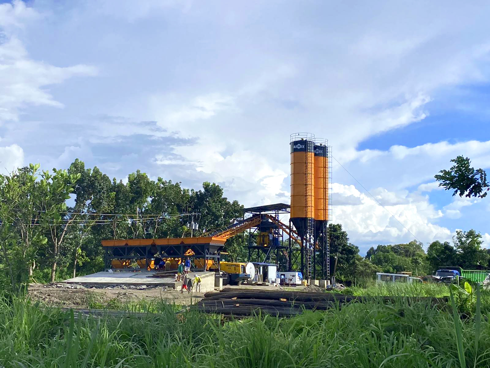 AJ60 Concrete Batching Plant in Philippines 1