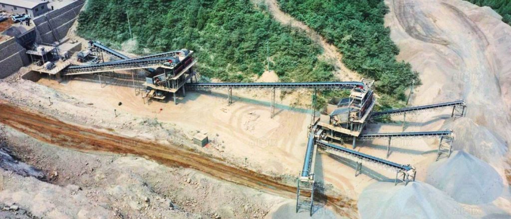 stationary crushing plant site