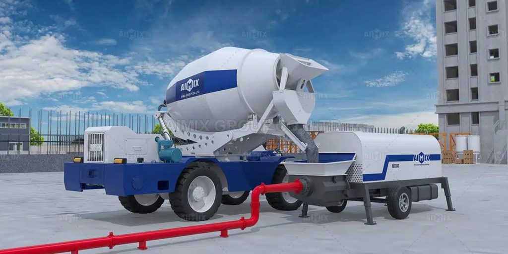 self loading mobile concrete mixer