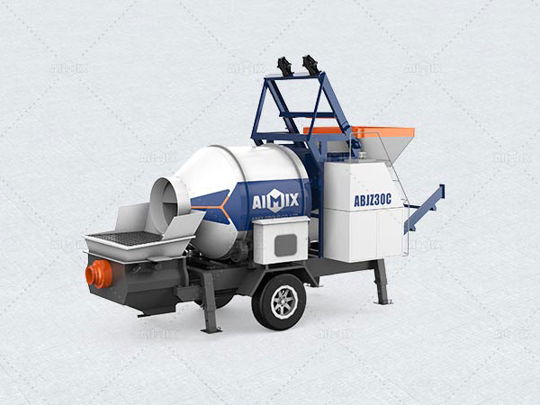 concrete mixer and pump